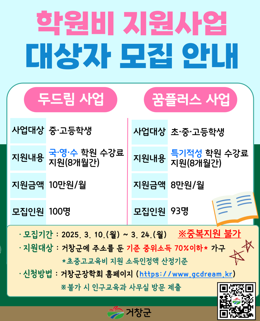 거창군 인구교육과_학원비 지원사업 대상자 모집 안내.png