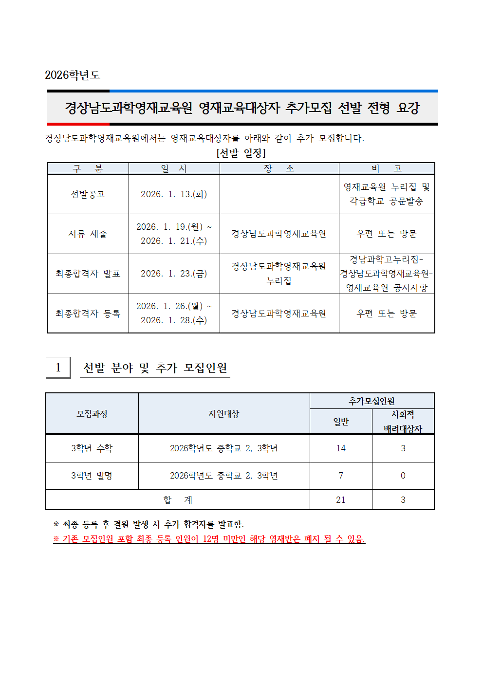 2026학년도 경상남도과학영재교육원 영재교육대상자 2차 추가모집 선발요강002.png