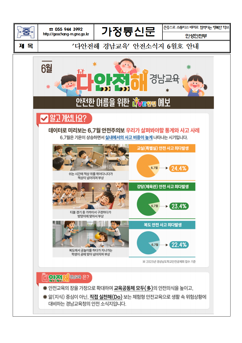 '다안전해 경남교육' 안전소식지 6월호 안내 가정통신문001.png