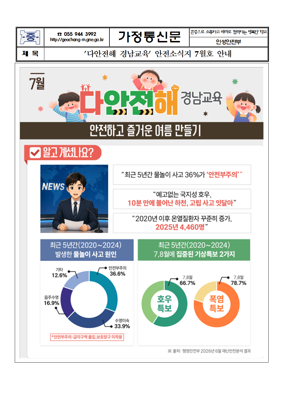 '다안전해 경남교육' 안전소식지 7월호 안내 가정통신문001.png
